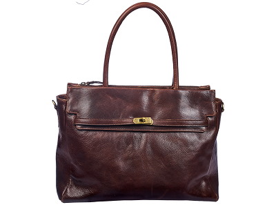 Bon Gout Håndtaske Cambridge 25x28x14 cm - Mørkebrun 