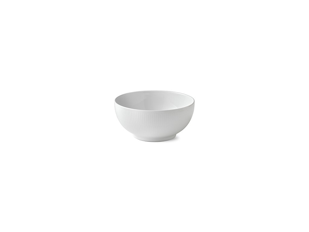 Royal Copenhagen Hvid Riflet skål 21 cm