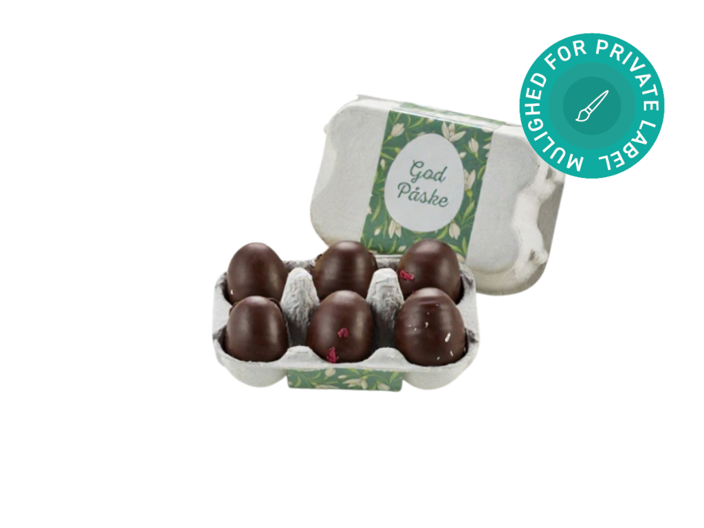 Økologiske marcipanæg (6 stk.) i æggebakke, 60g.