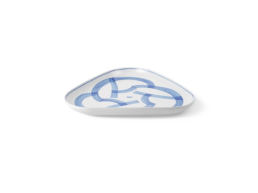 Royal Copenhagen Motif trekantet fad, 23 cm