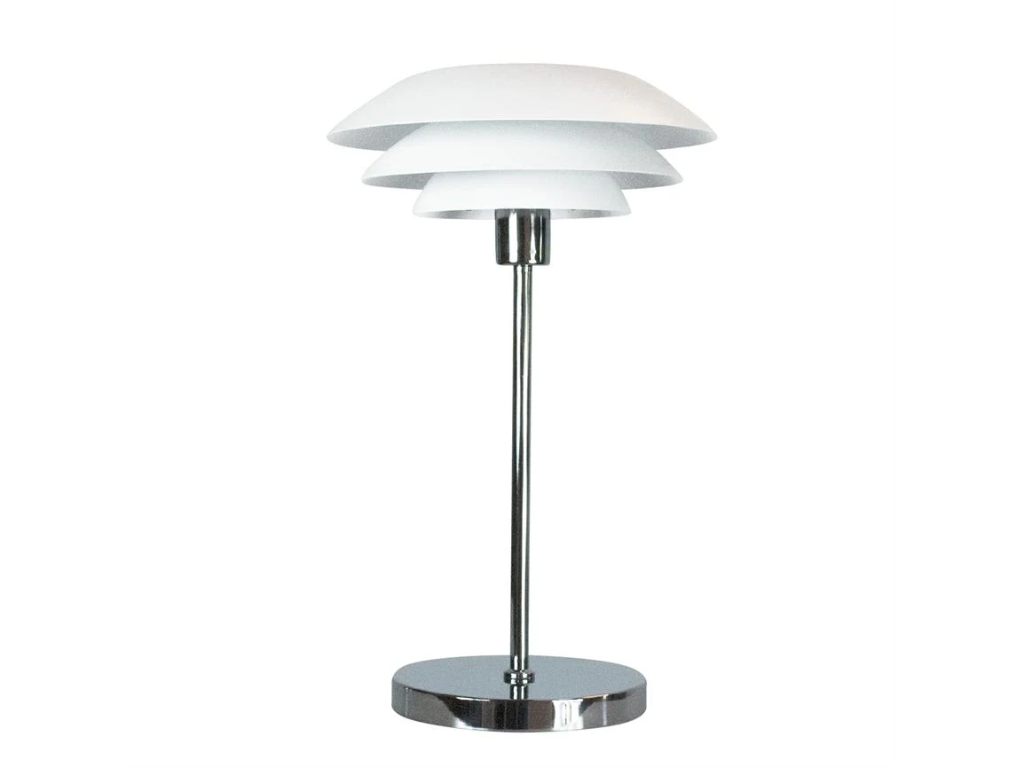 DL31 Bordlampe - Hvid/krom