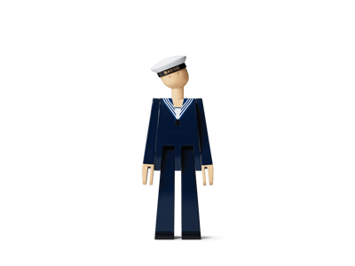 Kay Bojesen Marine H20,5 cm mørk blå/hvid