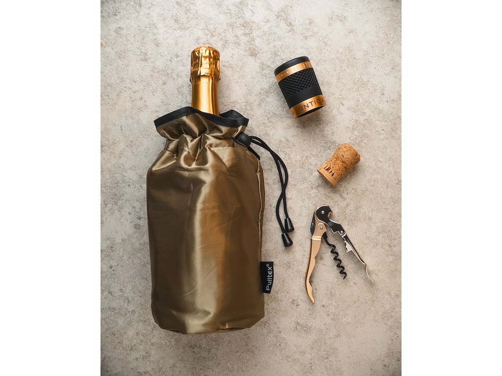 Pulltex AntiOx Champagne stopper, Champagnekøler & Vinåbner Pulltaps Basic 2F champagne - Guld