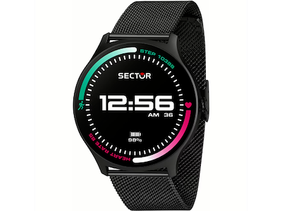 Sector Smartwatch S-06 - Sort med mesh stållænke