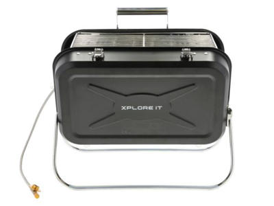 Xplore It To Go BBQ gasgrill 40 x 31,5 x 32 cm i sort, rustfrit stål