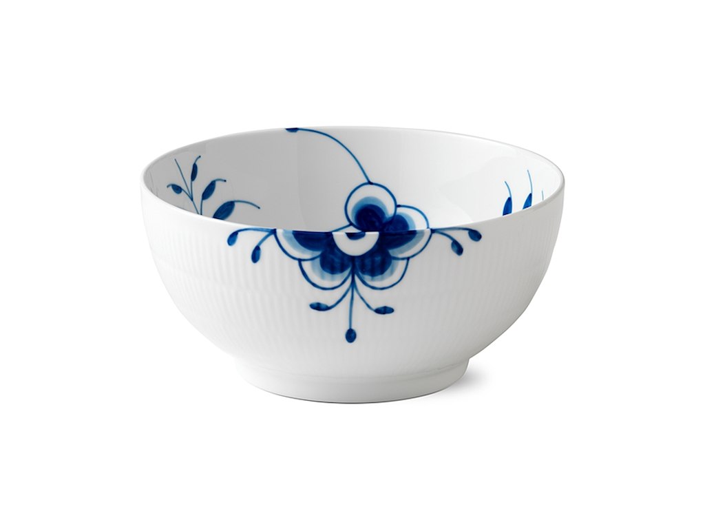 Royal Copenhagen Blå Mega Riflet skål 24 cm