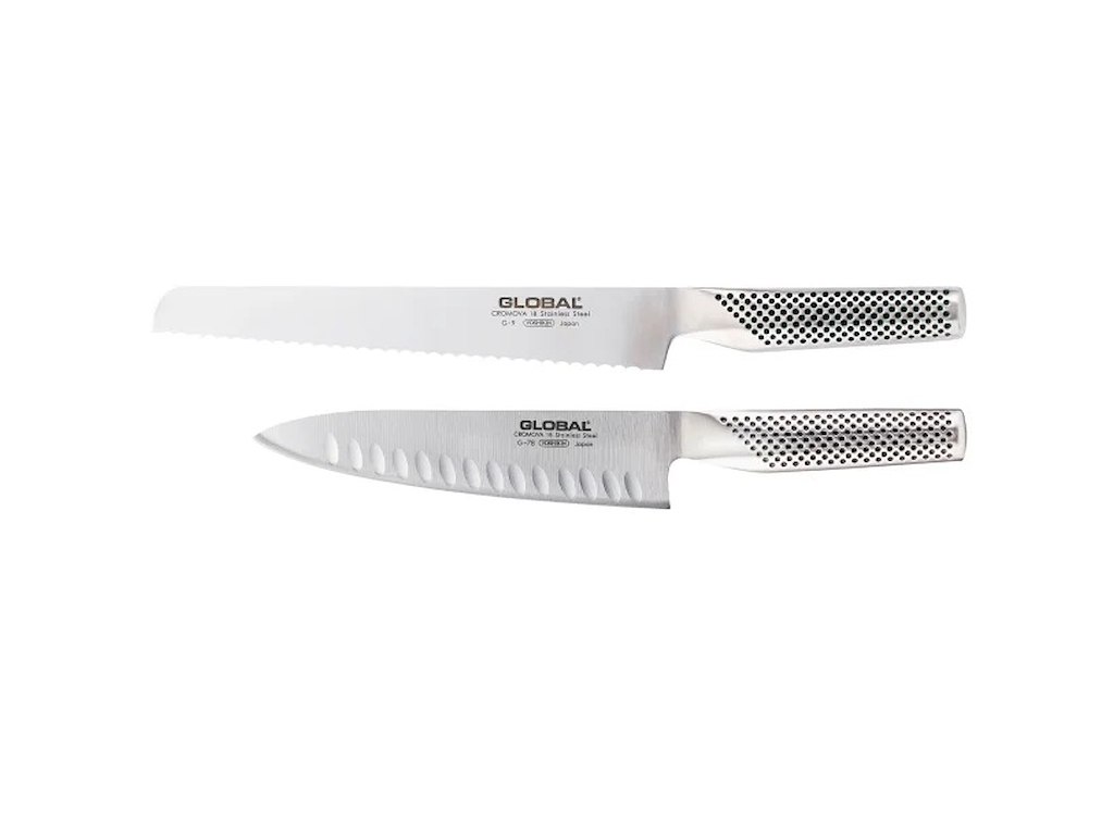 Global Santoku kniv 18 cm & Grønsagskniv 14 cm