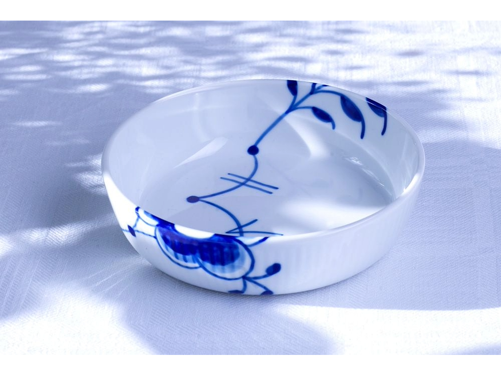 Royal Copenhagen Blå Mega riflet ovnfast fad 12,5 cm
