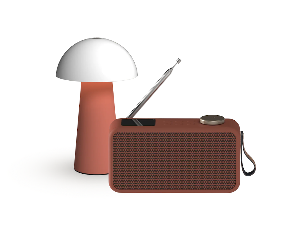 aTune 2 DAB+ og FM Radio & Bello Lampe med justerbart lys - Terracotta