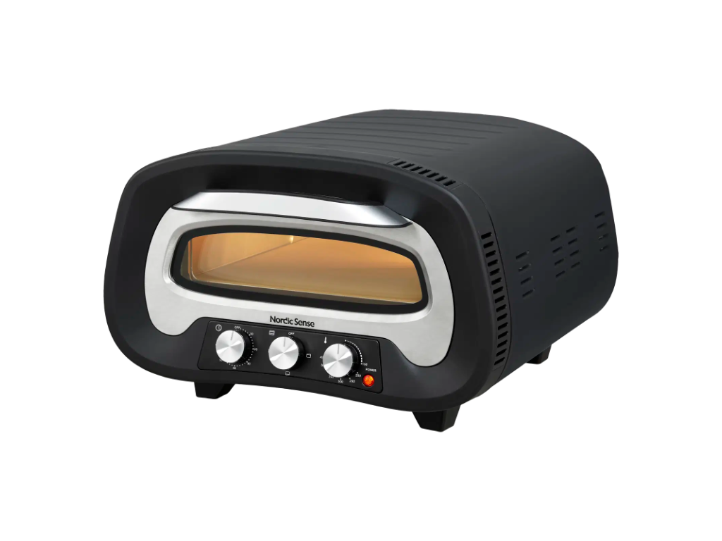 Nordic Sense Pizzaovn elektrisk 2200 watt i sort/Sølv