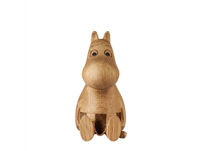 Moomin - Moominpappa M, Oak, H 10 cm samt Moominmamma M, Oak, H 10 cm