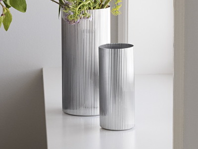 Georg Jensen Bernadotte Vaser - H 19 cm - Ø 8,2 cm & H 25,6 cm - Ø 12 cm