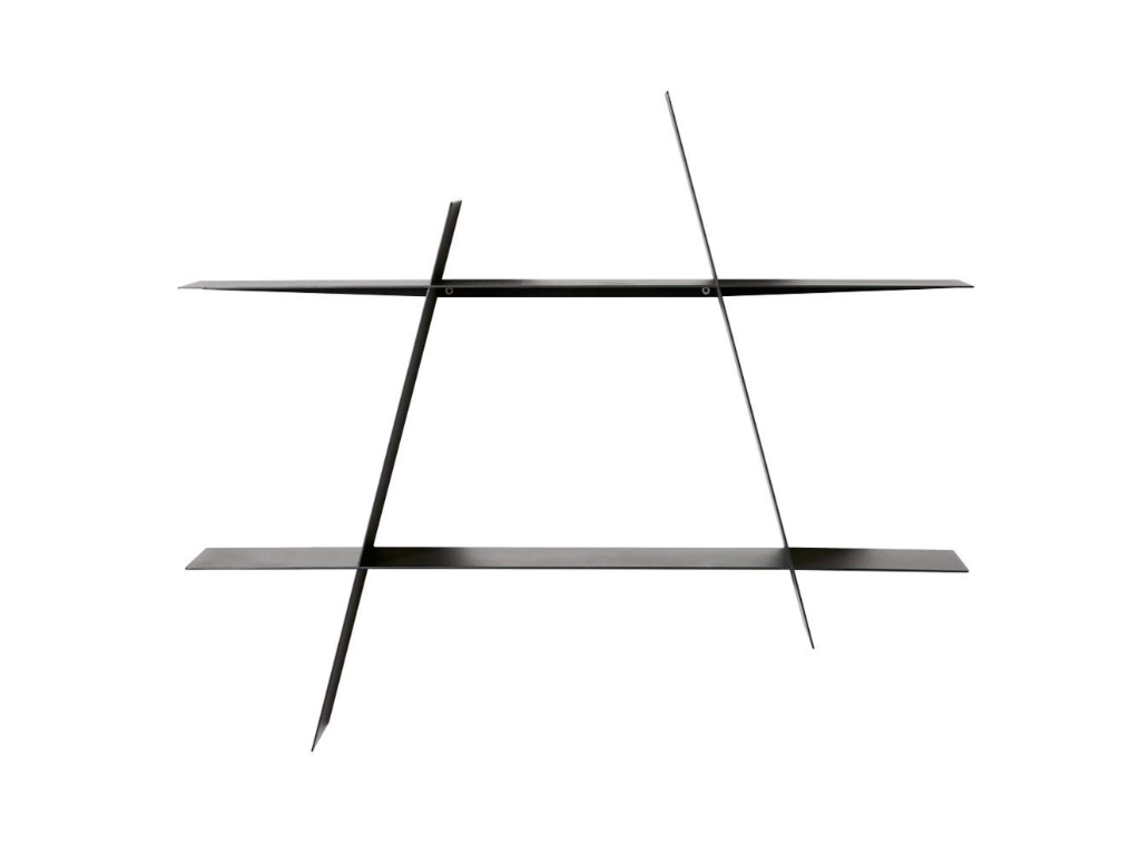 Andersen A-Shelf Large, Stål/sort - 78x12x67 cm