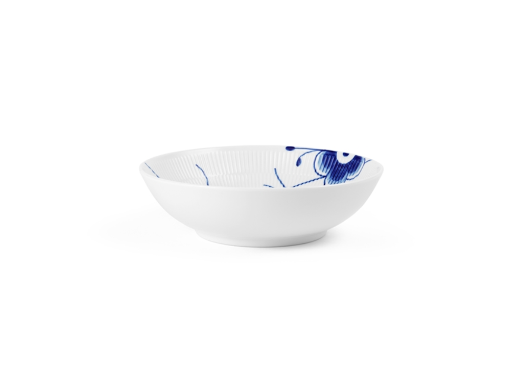 Royal Copenhagen Blå Mega Riflet skål 21 cm