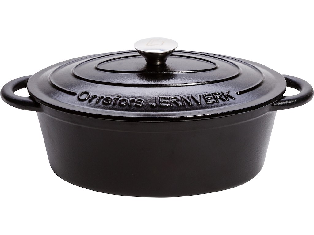 Orrefors Støbejerns Gryde 4 L - 36x22x17 cm - Sort