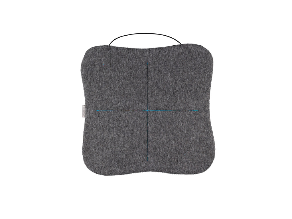 Siddeunderlag i grey  i 100% recycled alpakauld og fåreuld 4 stk