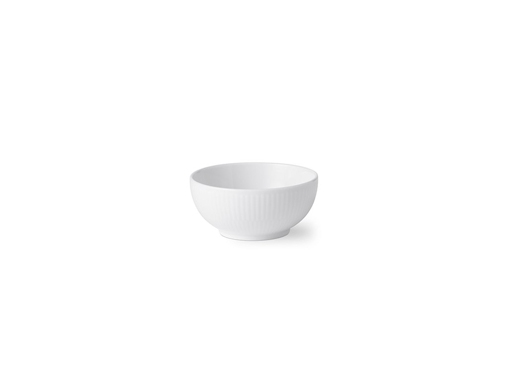 Royal Copenhagen Hvid Riflet skål 10,5 cm