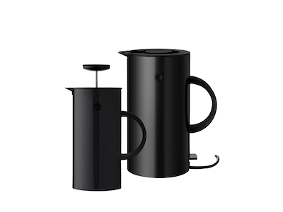Stelton Emma EM77 Elkedel 1,5 l & EM77 Stempelkande 1 l - Sort