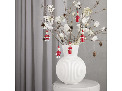 Lyngby Tura Vase H34 cm hvid porcelæn