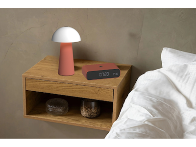 Wakie vækkeur & Bello lampe med justerbart lys - Terracotta