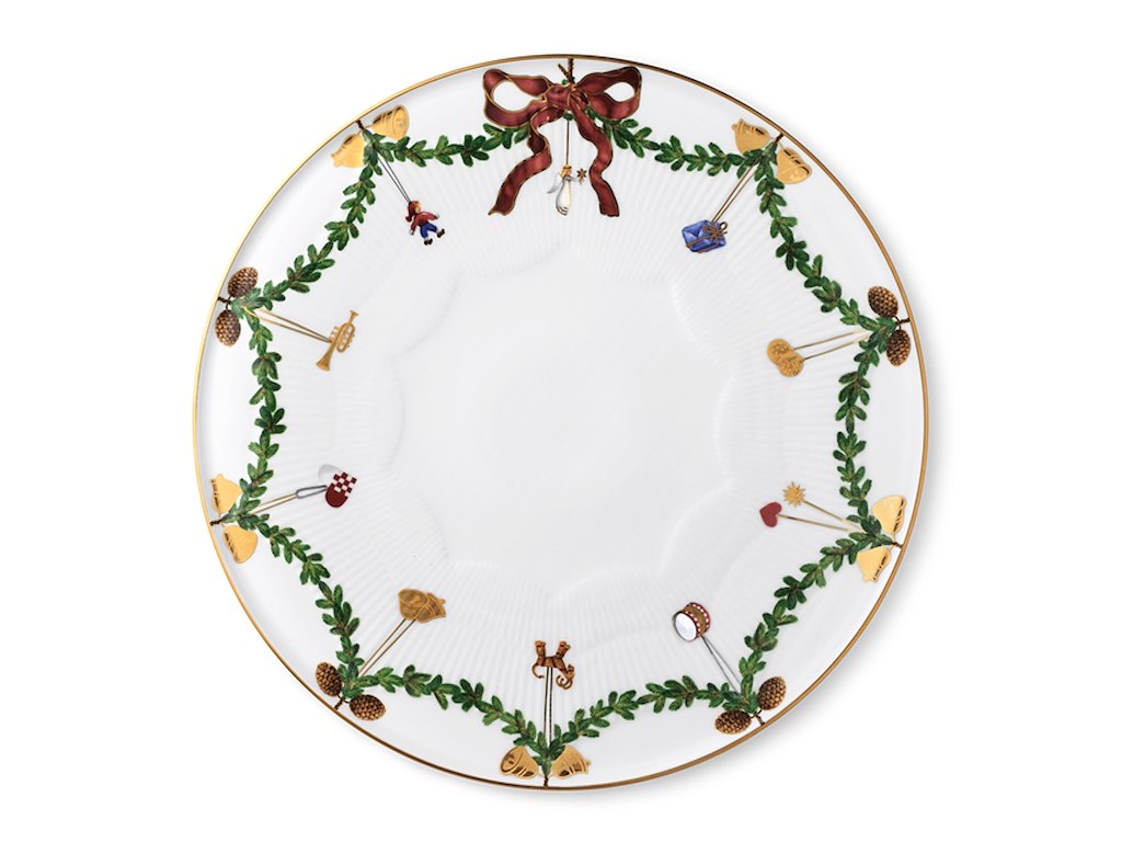 Royal Copenhagen Stjerne Riflet jul, fad 32 cm