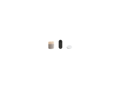 Uyuni - 1 stk. glaslys, opladebase &  fjernbetjening