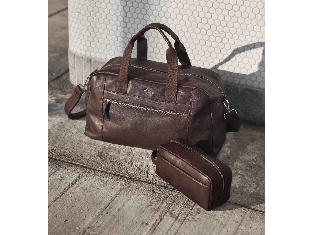 Markberg - Wesley Weekendtaske - 51x29x20 cm & Dominic Toilettaske - Espresso Brown