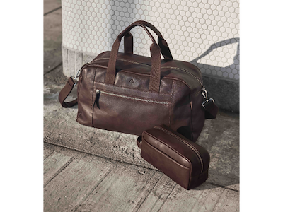 Markberg - Wesley Weekendtaske - 51x29x20 cm & Dominic Toilettaske - Espresso Brown