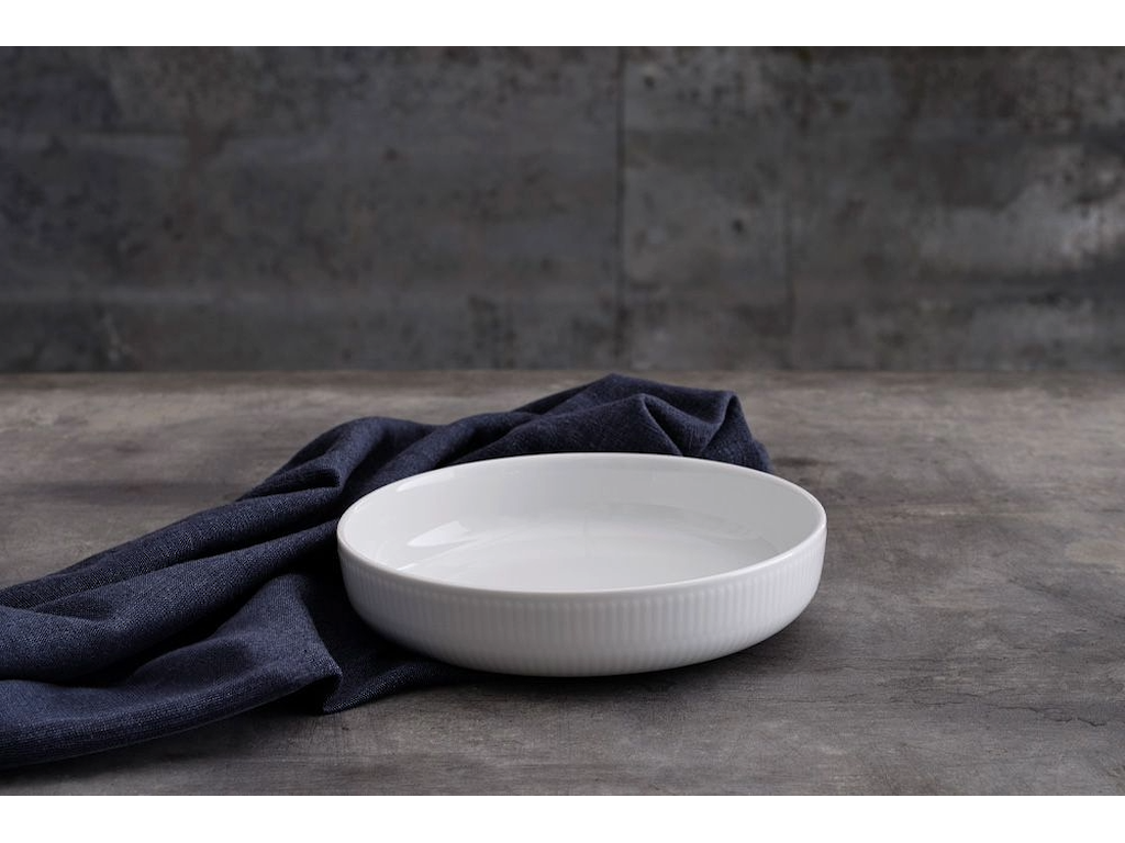 Royal Copenhagen Hvid HalvBlonde - ovnfast fad 18,5 cm