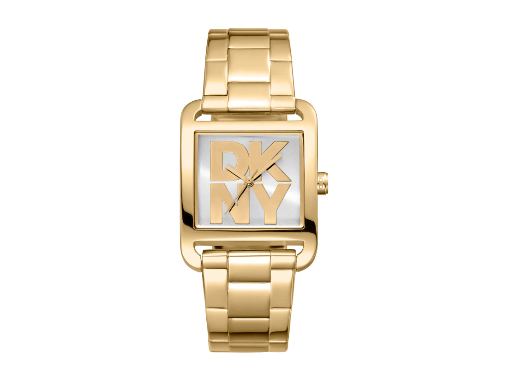 DKNY City Maxi Dameur i rustfrit stål med guld PVD - 29x37 mm