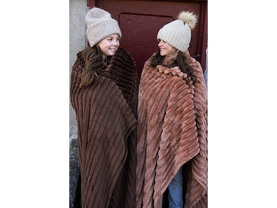 Sagaform - Esther Fleece Plaid 170 cm - brun