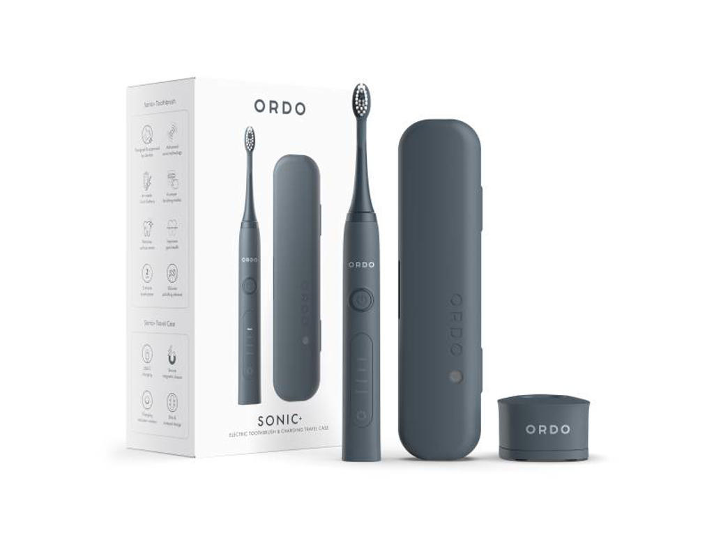 ORDO Sonic+ Tandbørste og rejseetui med opladestation - Charcoal grey