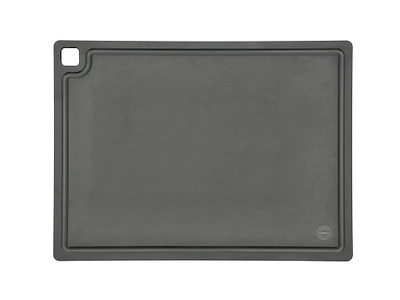 Pillivuyt Gourmet skærebræt m. silikonefødder 44 x 32,5 x 0,6 cm, sort