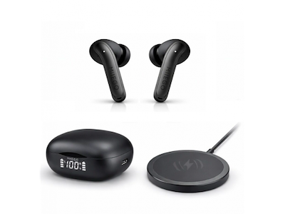 Miiego - MiiBuds X3 Pro + Charge 15 trådløs earbuds med aktiv støjreduktion + trådløs oplader