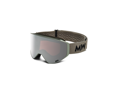 Skibrille Light Grey Silver Mirrored