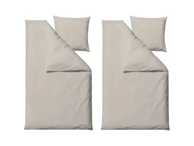 Södahl Whisper Sengetøj, 2 sæt 140 x 220 cm i beige, 100% økologisk bomuld