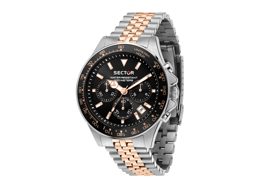 Sector Herrekronograf 230, D 43 mm. Bicolo stål/Rosa guld