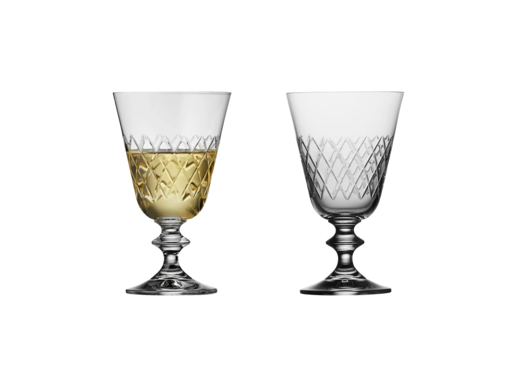 Lyngby Glas Hvidvinsglas 23 cl. 2 stk i klar krystalglas, Eaton