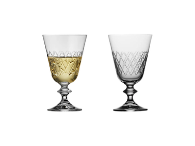Lyngby Glas Hvidvinsglas 23 cl. 2 stk i klar krystalglas, Eaton
