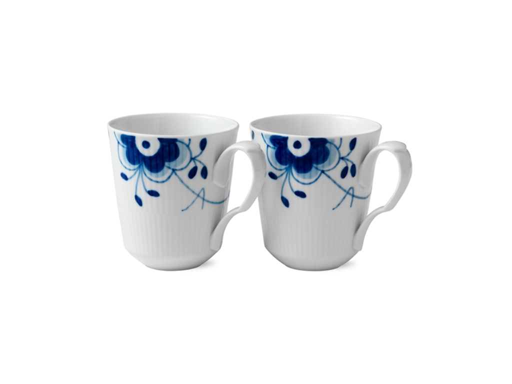 Royal Copenhagen Blå Mega Riflet krus 38 cl - 2 pak