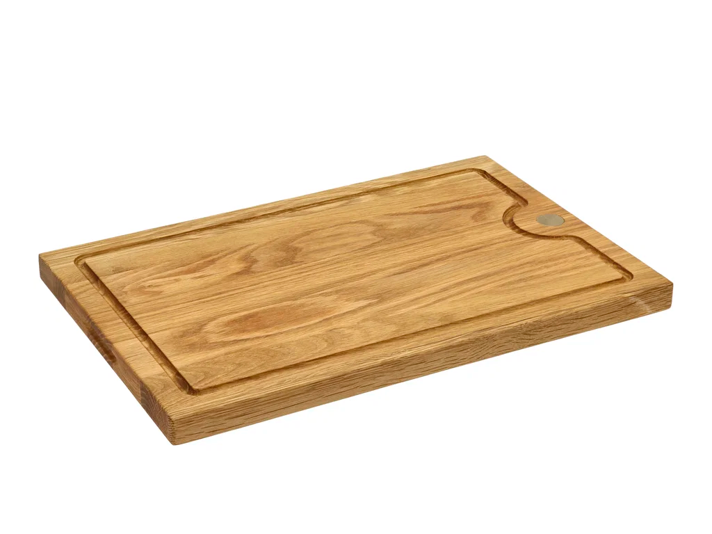 Pillivuyt Gourmet Skærebræt m. saftrille 45,7 x 30,5 x 2,5 cm i FSC certificeret eg, Douron