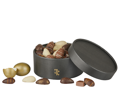 Cocoture hatteæske | Marcipanæg & fyldte chokolader 480g.