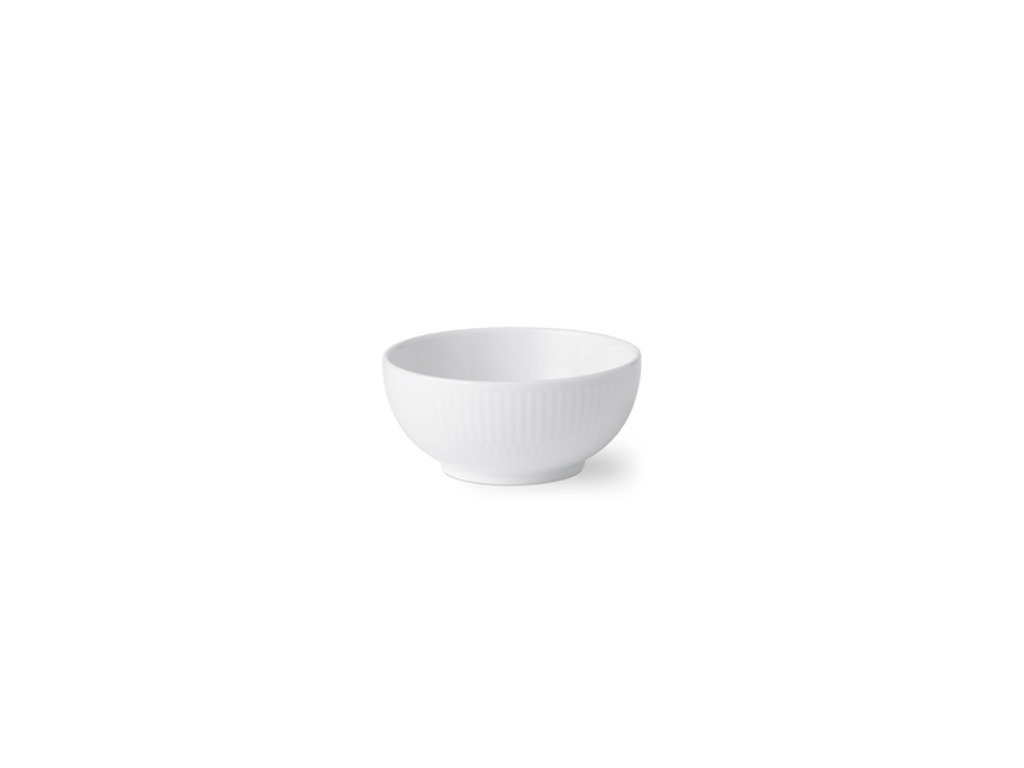 Royal Copenhagen Hvid Riflet skål 10,5 cm