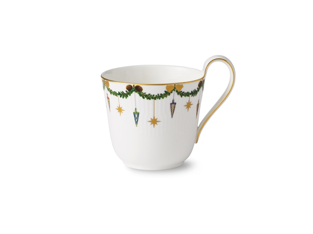 Royal Copenhagen Stjerne Riflet jul, højhankskop 33 cl