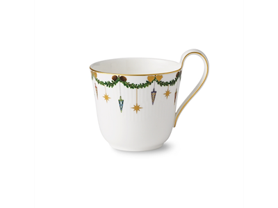 Royal Copenhagen Stjerne Riflet jul, højhankskop 33 cl