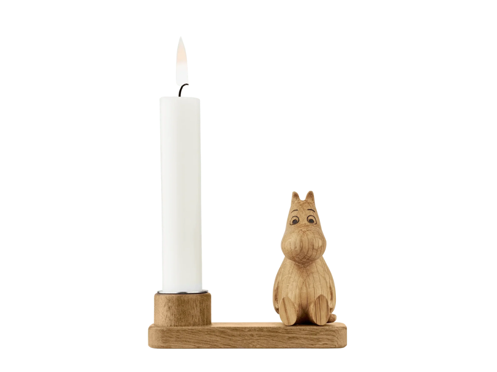 Moomin - Moomintroll candleholder Oak, H 7,2 cm