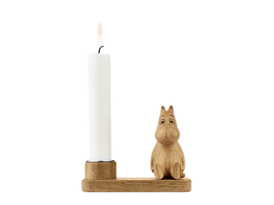 Moomin - Moomintroll candleholder Oak, H 7,2 cm