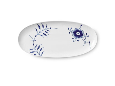Royal Copenhagen Blå Mega Riflet fad 37 cm