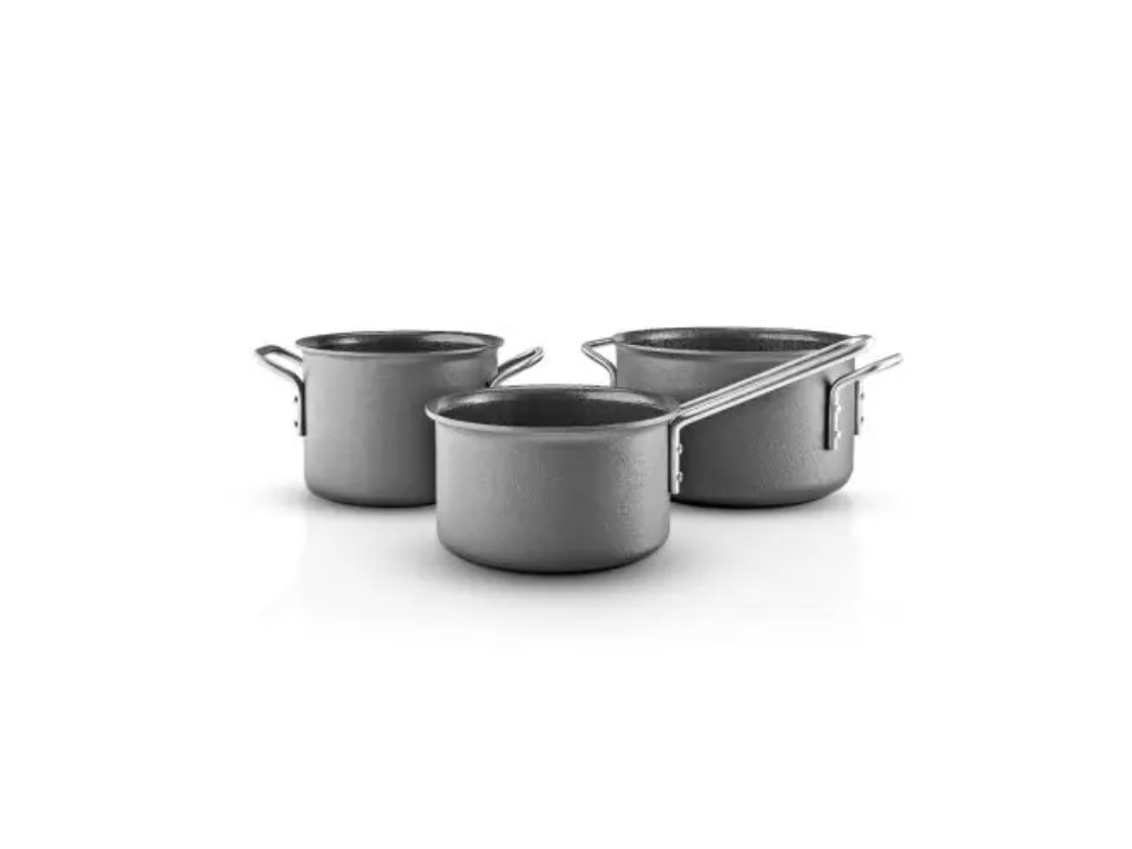 Eva Trio Grey Line Grydesæt 3 stk. - 1,8 l 2,5 l 3,8 l