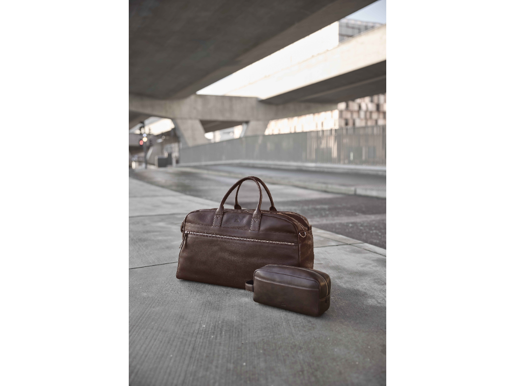Markberg - Theodore XL Weekendtaske & Dominic Toilettaske - Espresso Brown